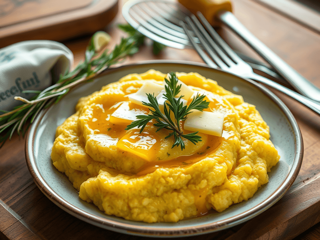 كيفية تحضير بولينتا بالكريمة والجبن بطريقة سهلة